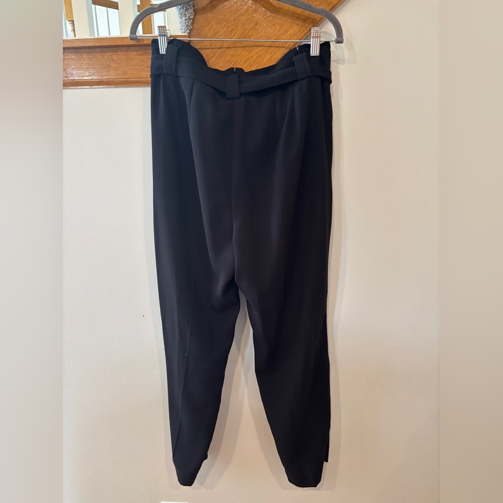 Express Women’s Black High Rise Ankle Pants with Paperbag Waist - 12 - Picture 5 of 8